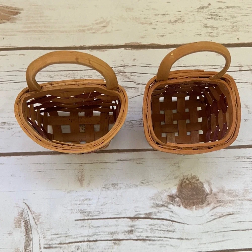 Boyds Collection Baskets Americana Patriotic Star Miniature Set of 2 OS